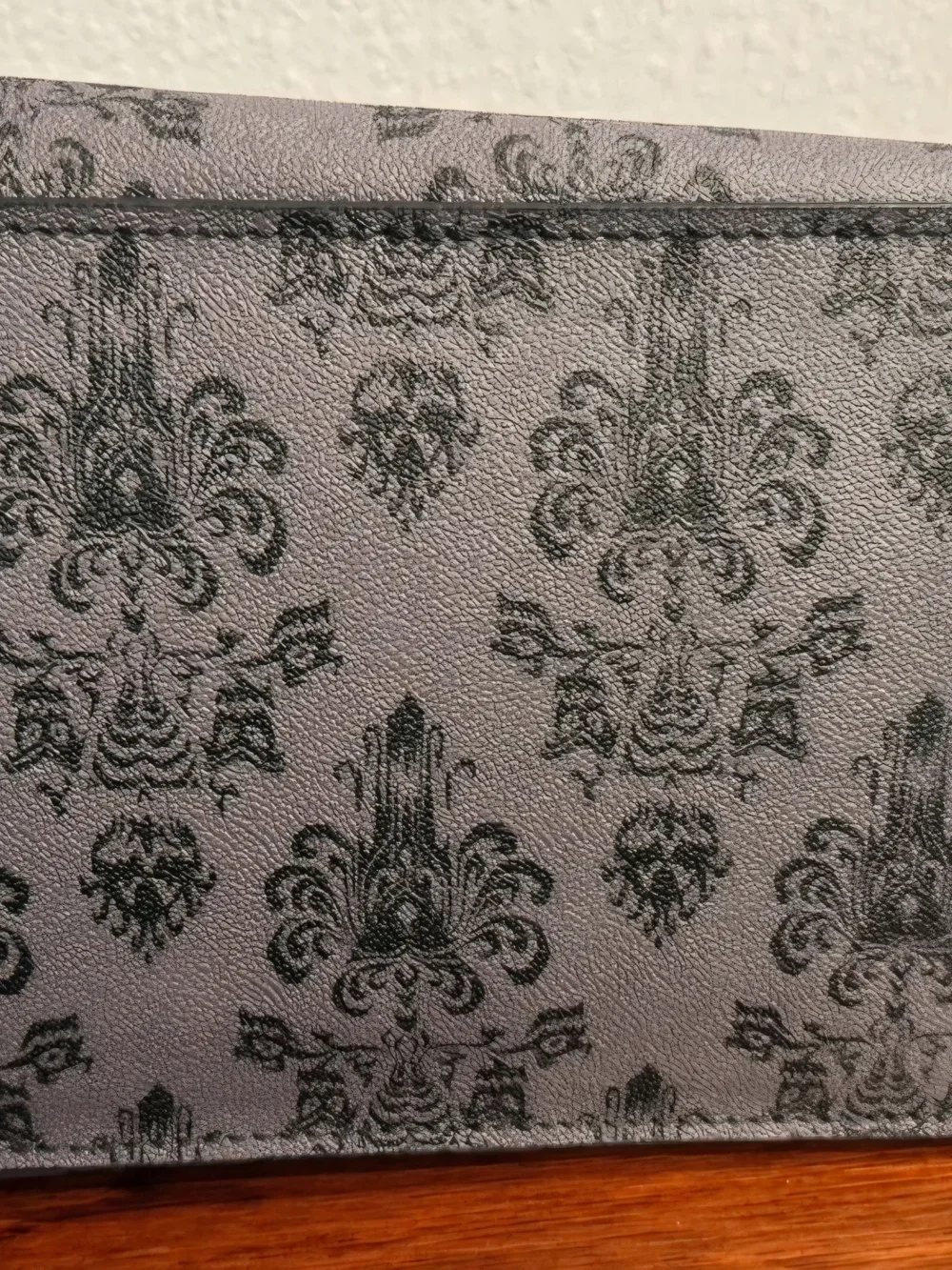 Dooney & Bourke Haunted Mansion Gray Damask Tote with Black Trim - Picture 4 of 4